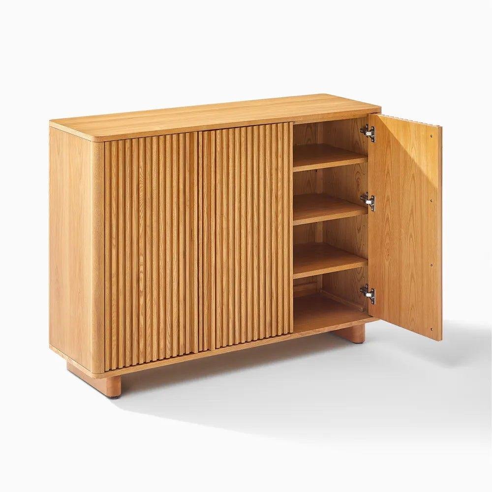 48" Ash Wood Shoe Storage - Image 2