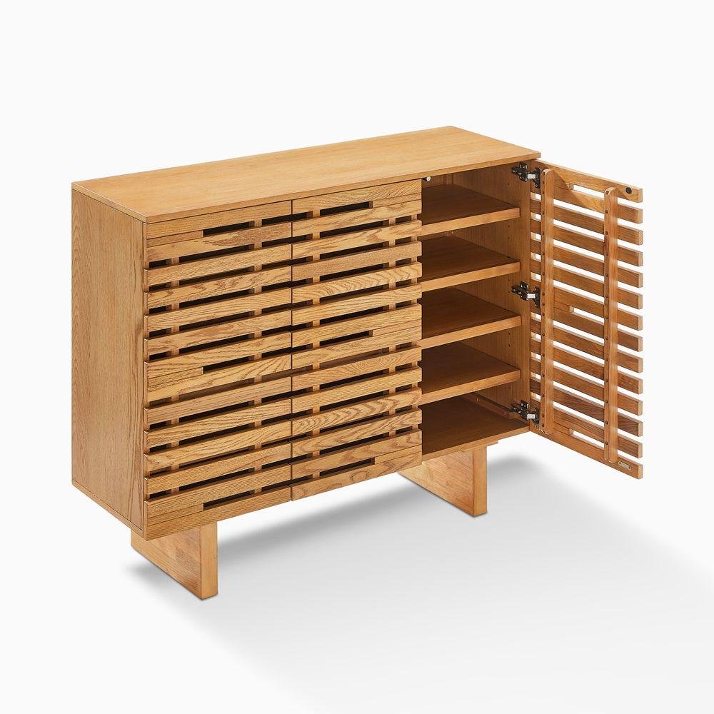 47" Oak Shoe Storage - Image 2